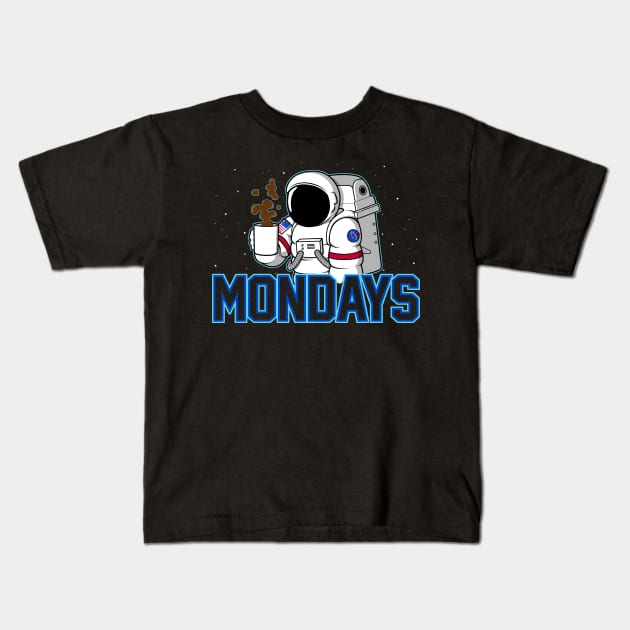 Space Mondays! Kids T-Shirt by Raffiti